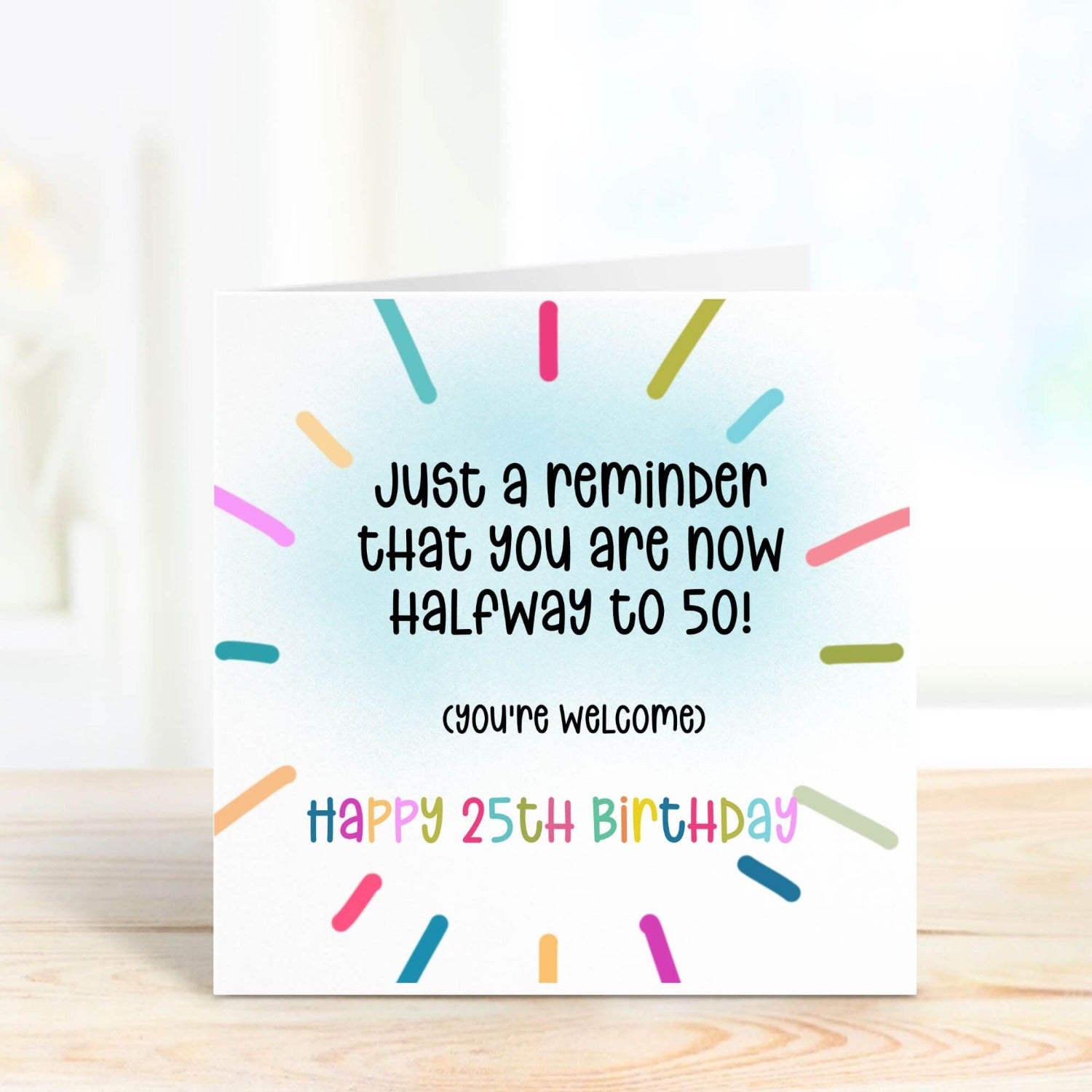 personalised 25th birthday card
