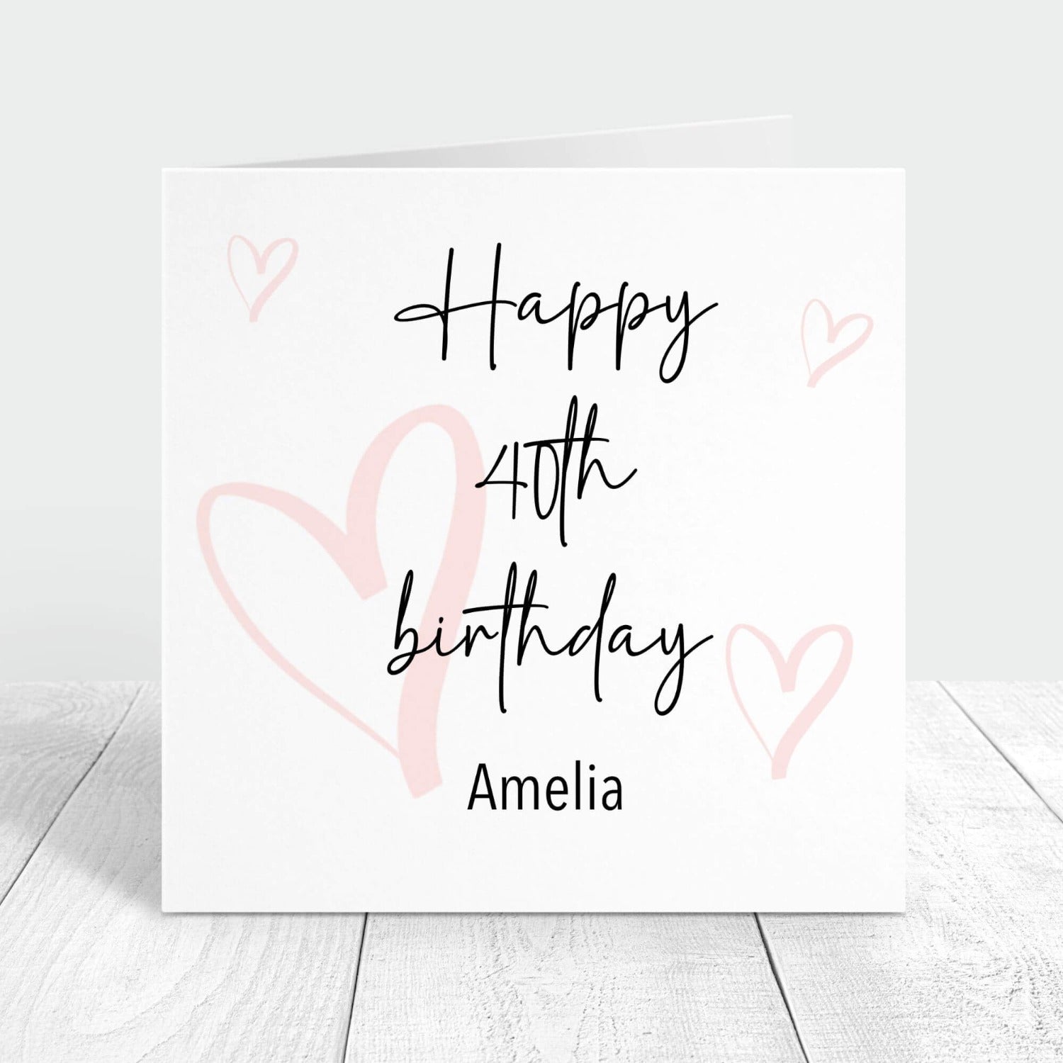 happy 40th birthday personalised card