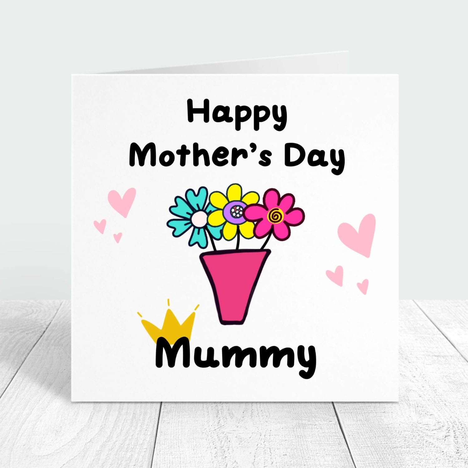 Happy mother's day mummy with colourful flowers