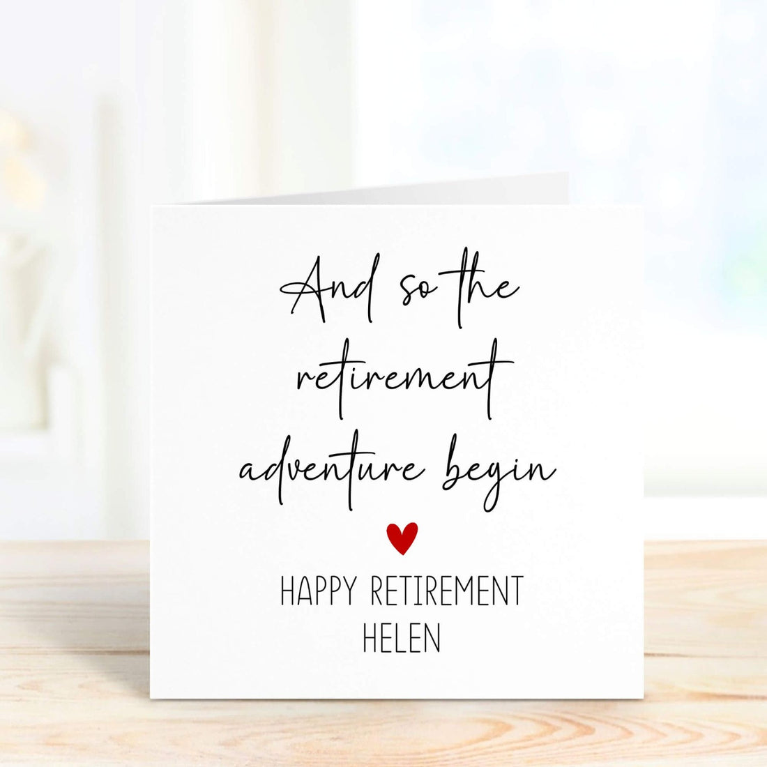 and so the retirement adventure begin personalised card