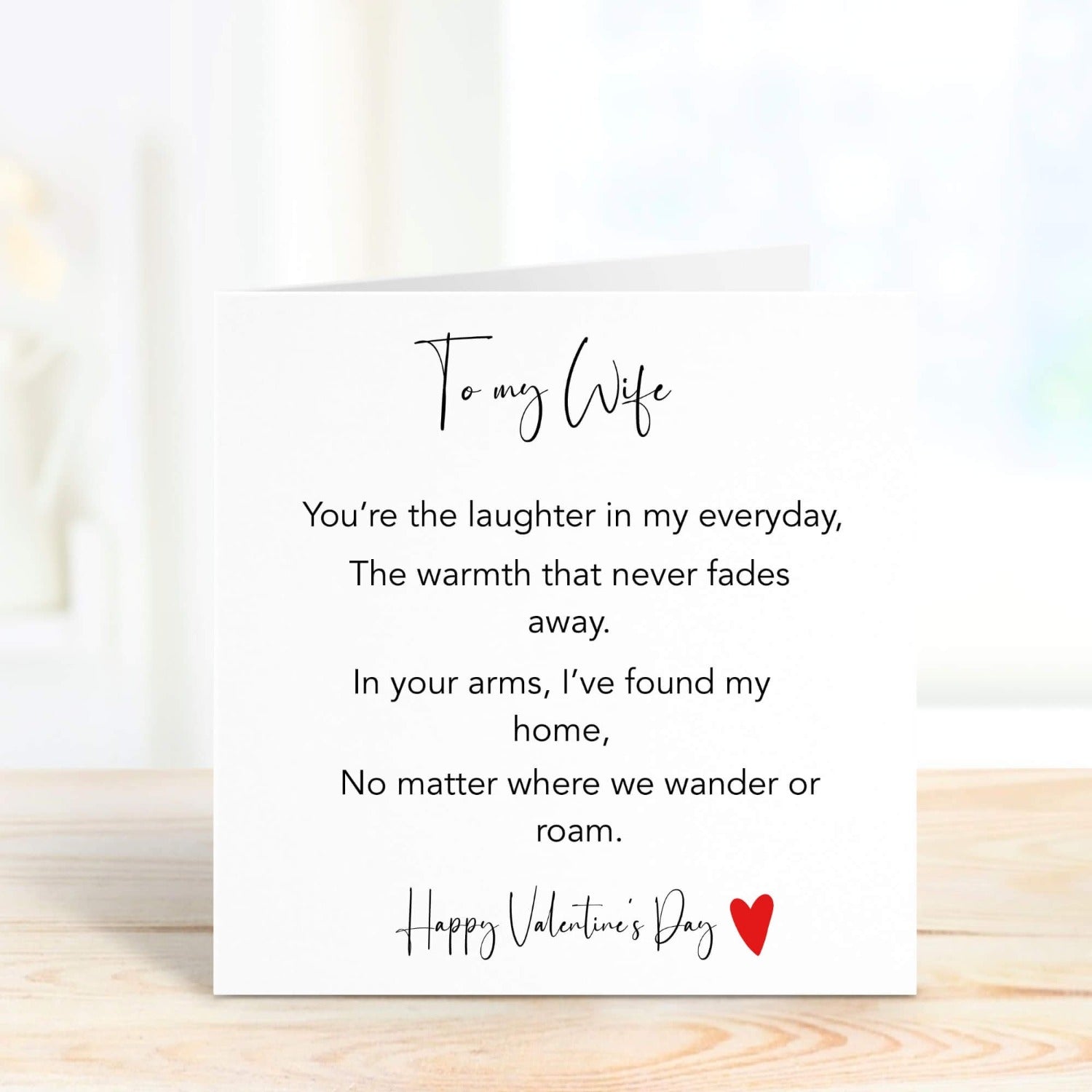 personalised valentine'sa day card to my wife