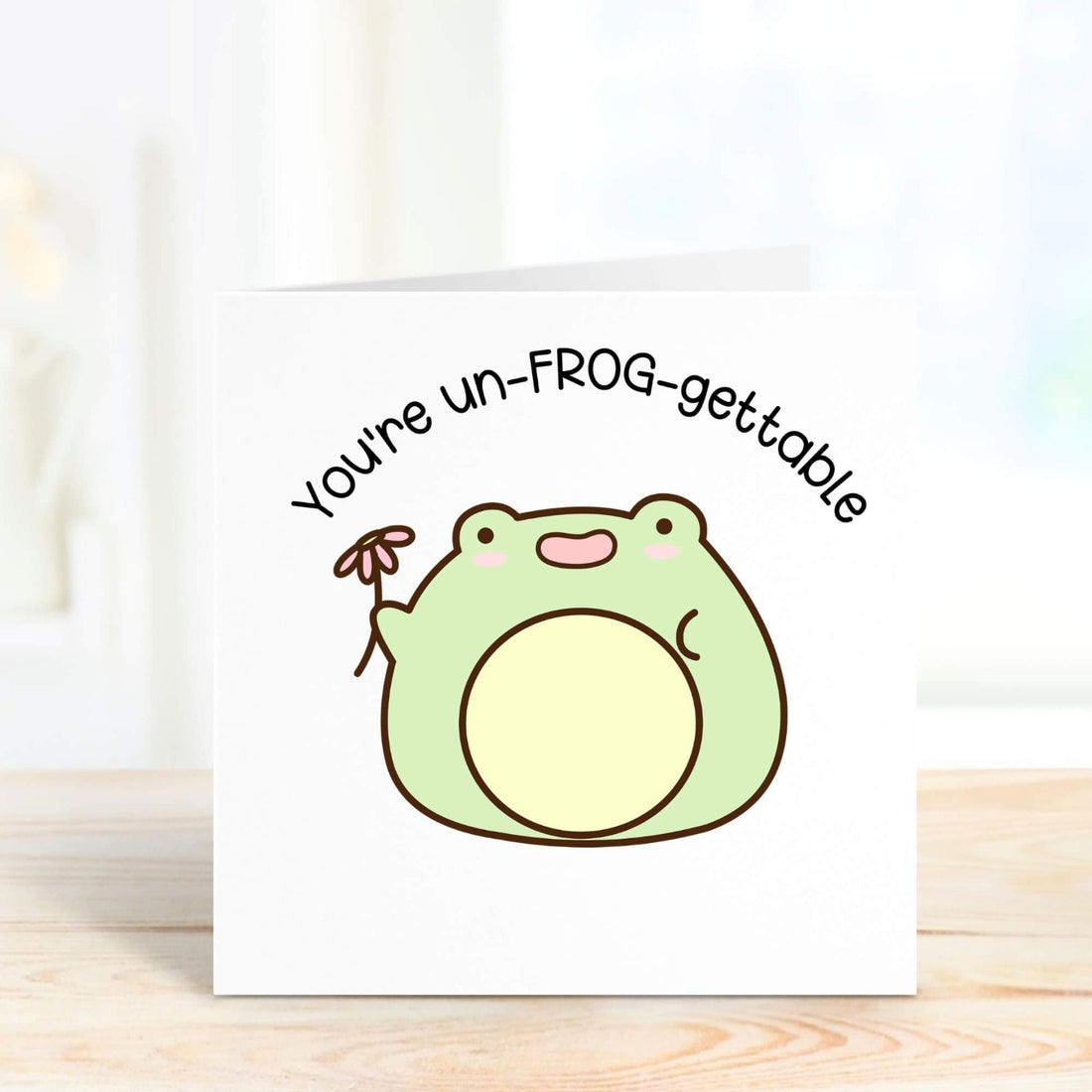 You're Un-frog-gettable funny leaving card