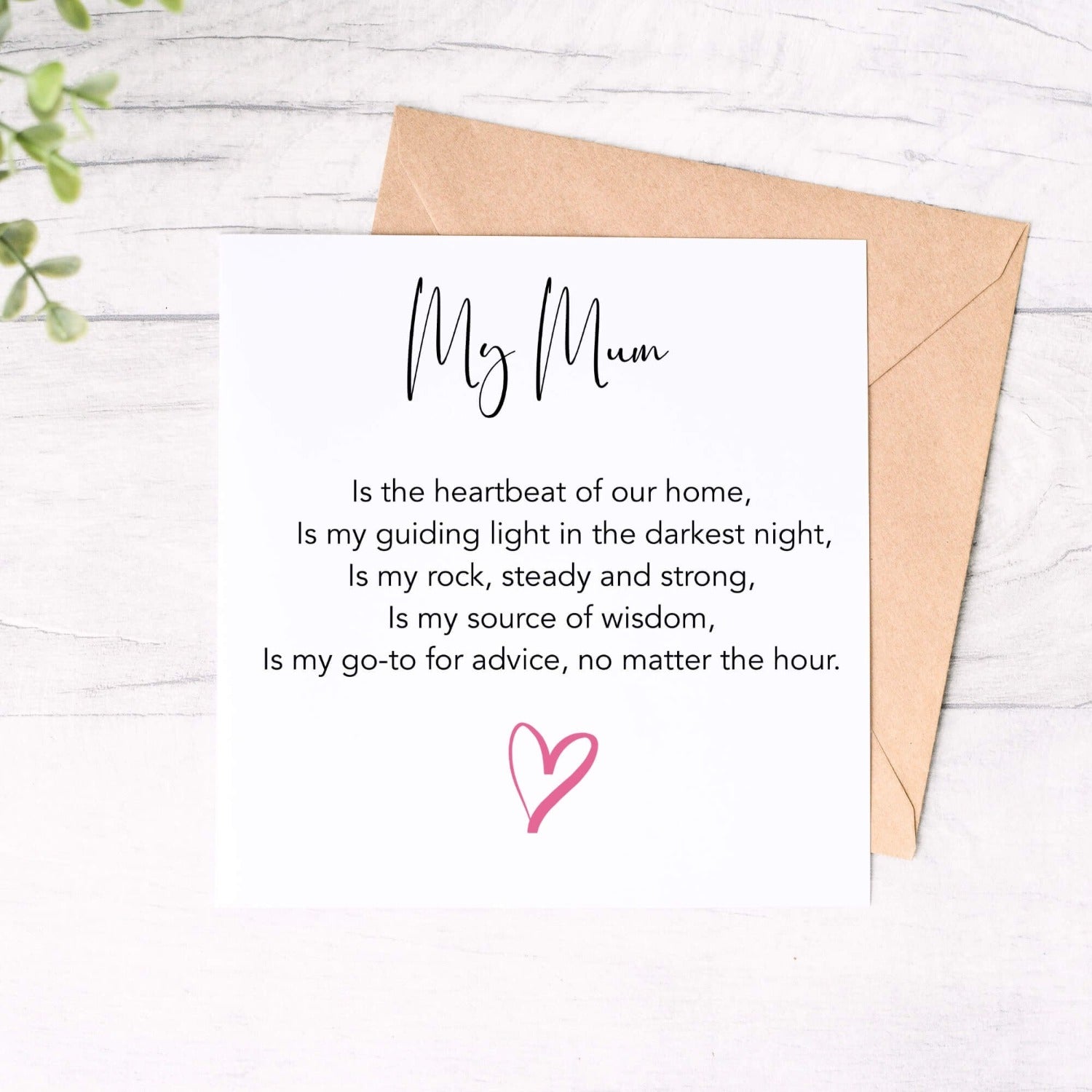 My mum customised birthday card classic