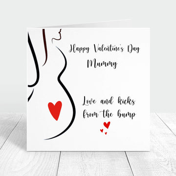 Mummy to be personalised valentine's day card