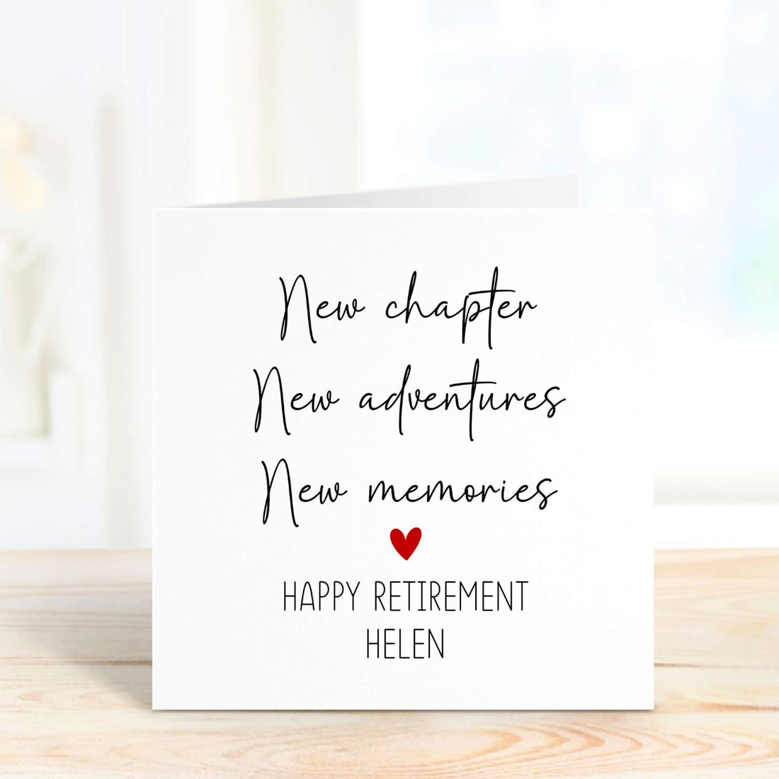 new chapter new adventures new memories retirement card