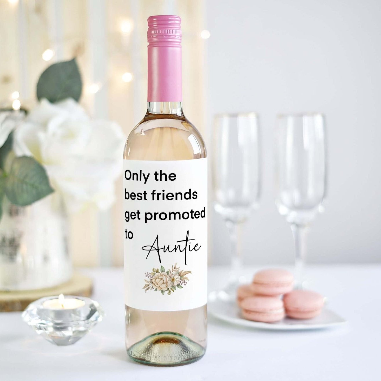 pregnancy announcement wine label