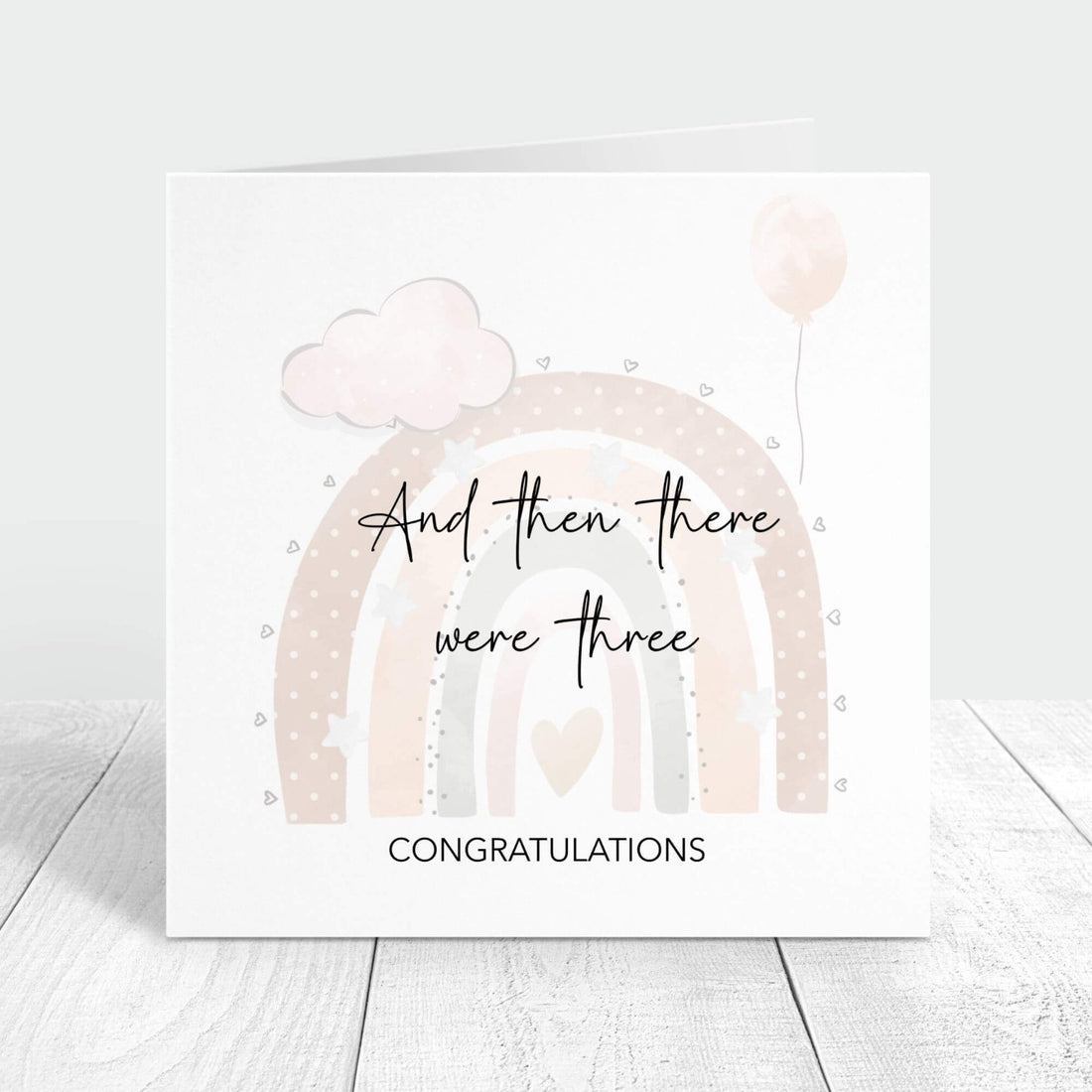 and then there were three congratulations on your pregnancy card