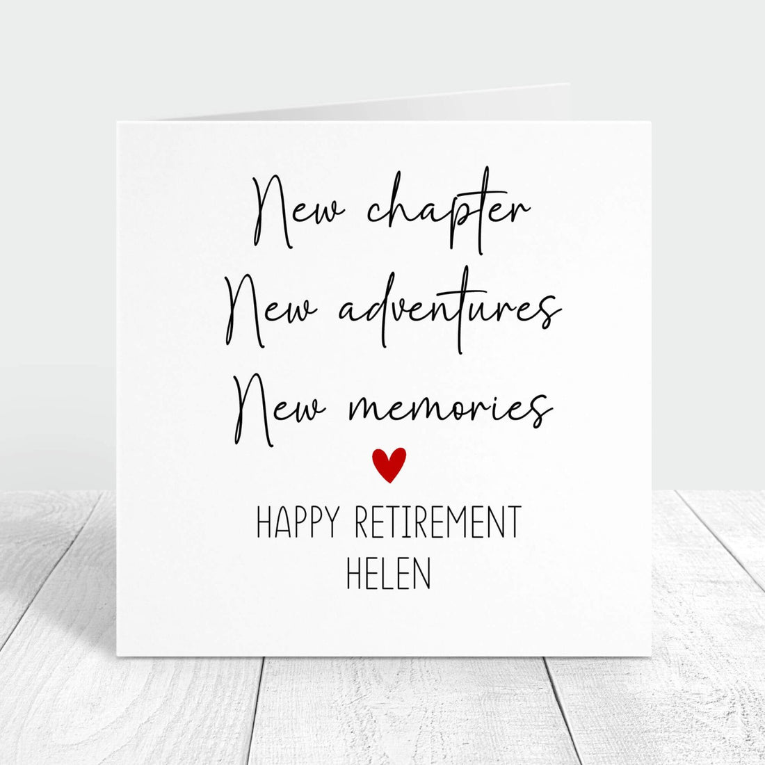 new chapter new adventures new memories retirement card