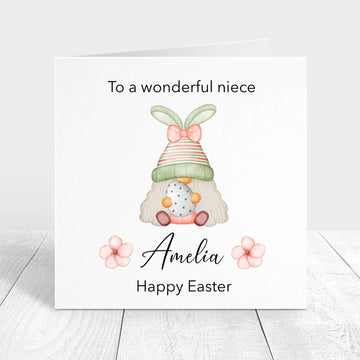 easter greetings to a wonderful niece personalised card