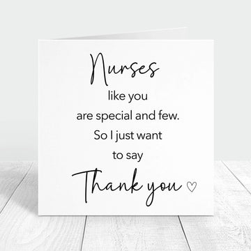 nurses like you are special and few personalised card