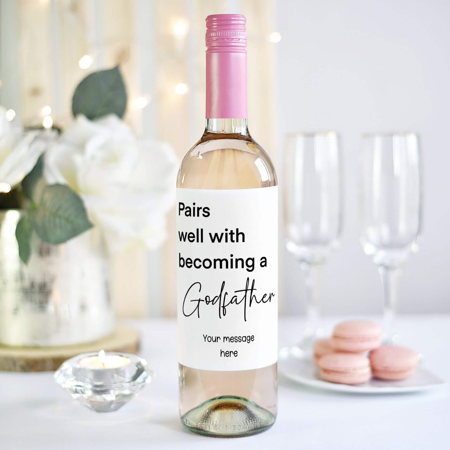 godfather proposal wine bottle label