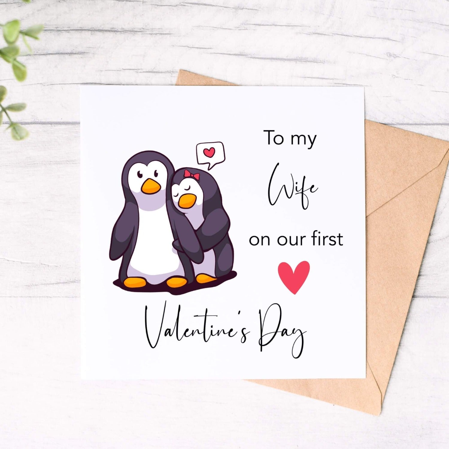 personalised card for wife on our first valentine