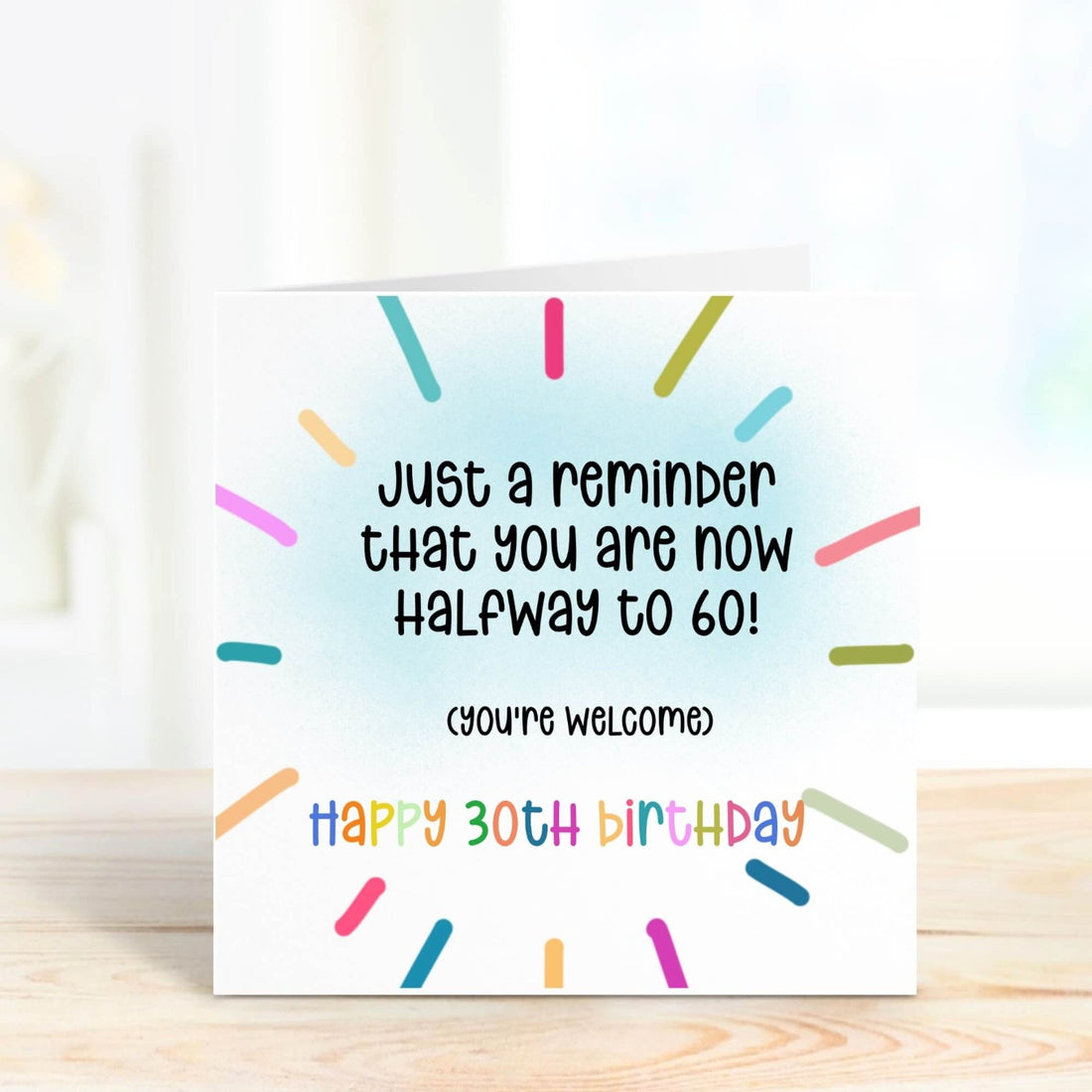 happy 30th birthday personalised card funny