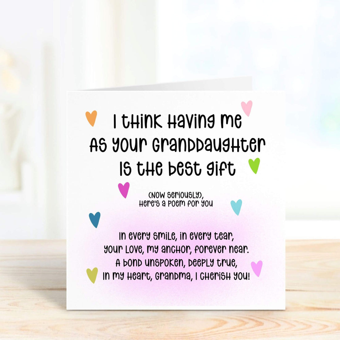 personalised card for grandma from granddaughter