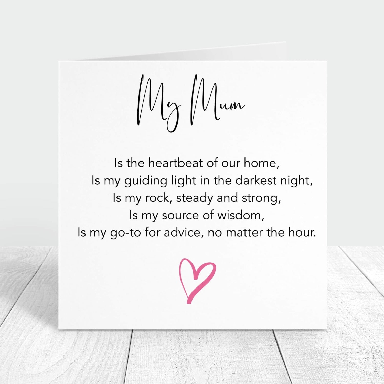my mum poem personalised card