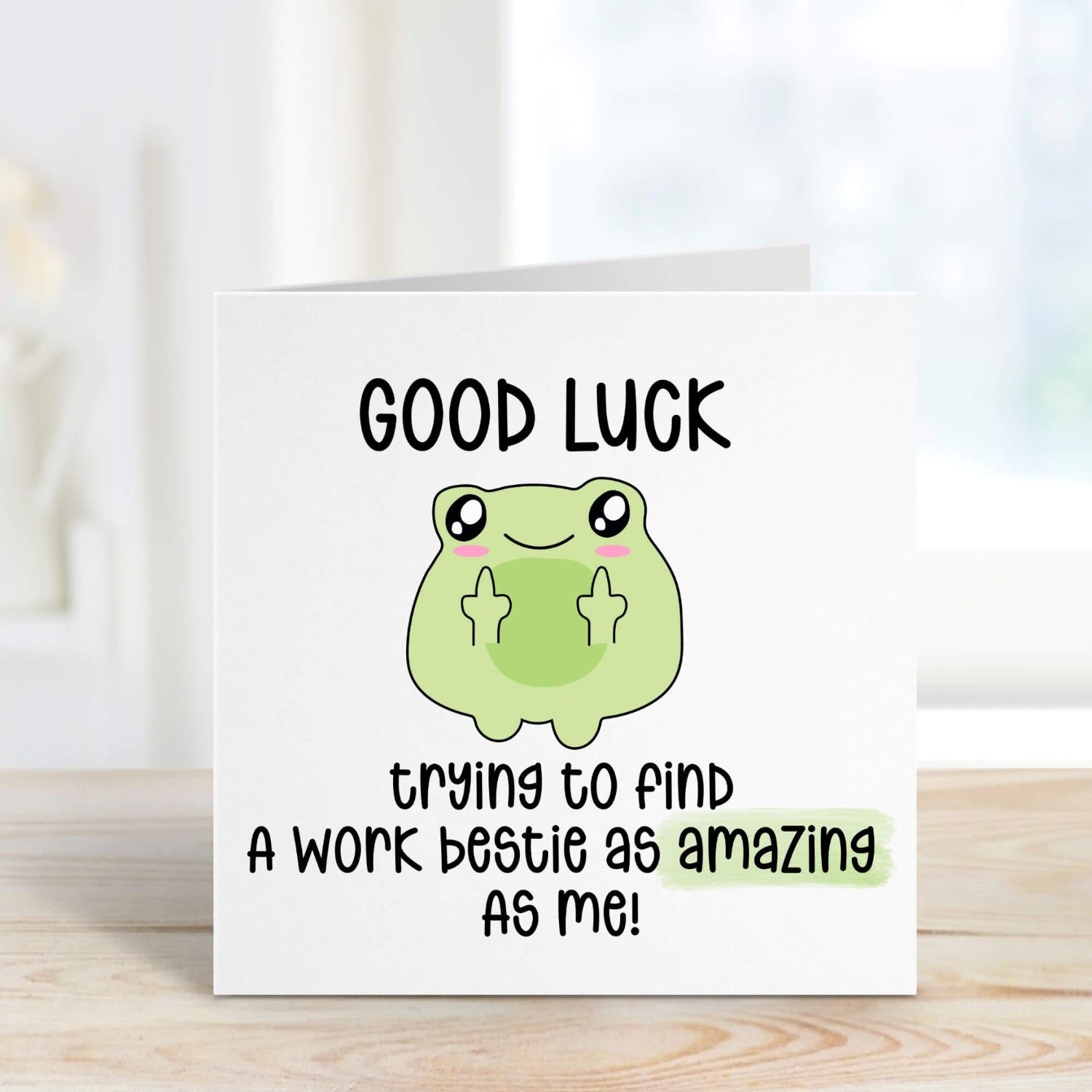 personalised gook luck card new job
