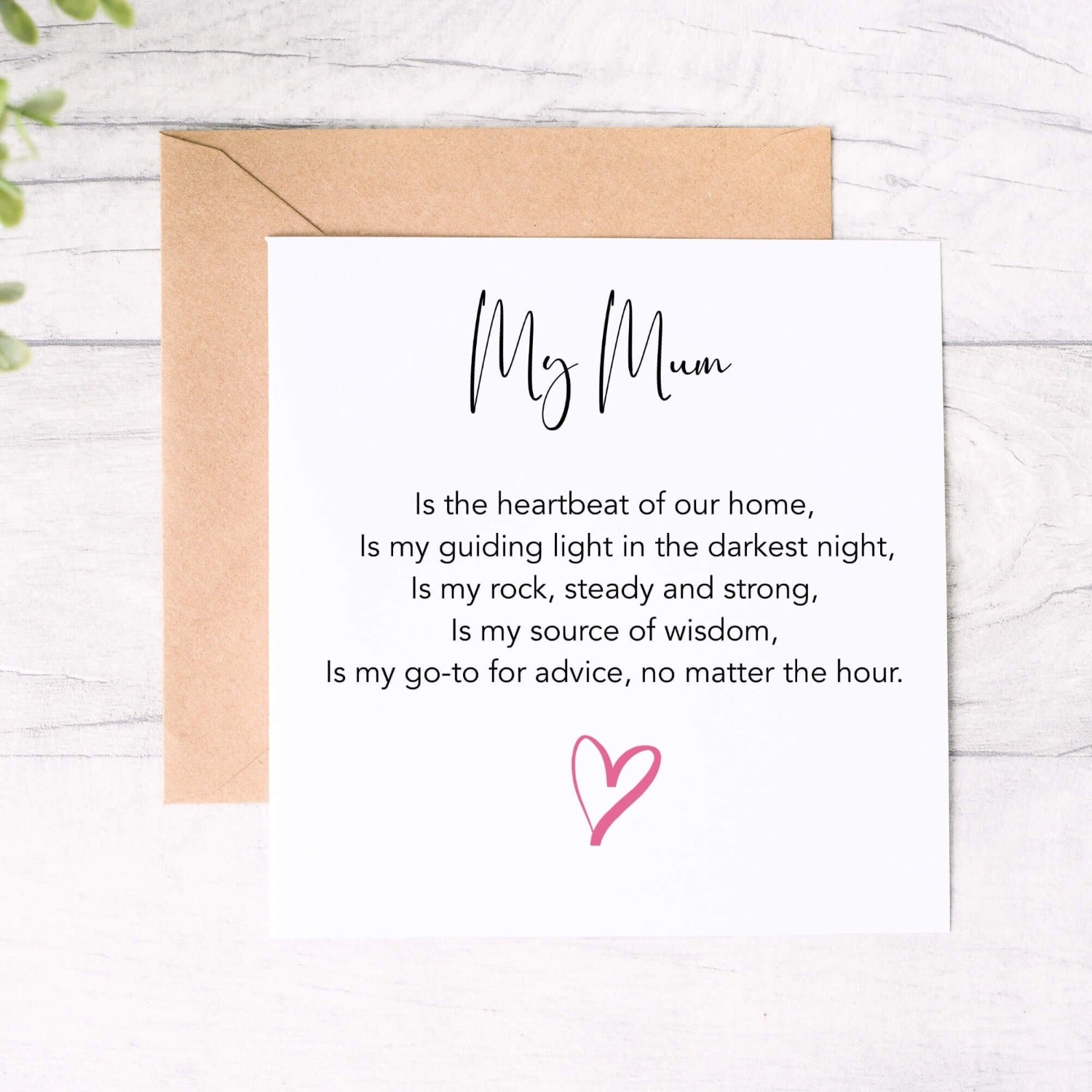 Classic and elegant personalised card for mum