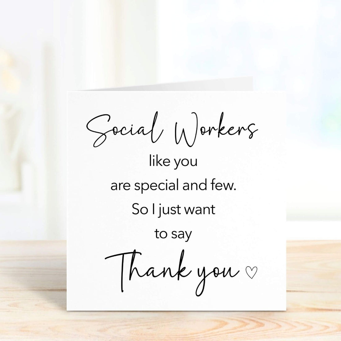 social workers like you are special and few personalised card