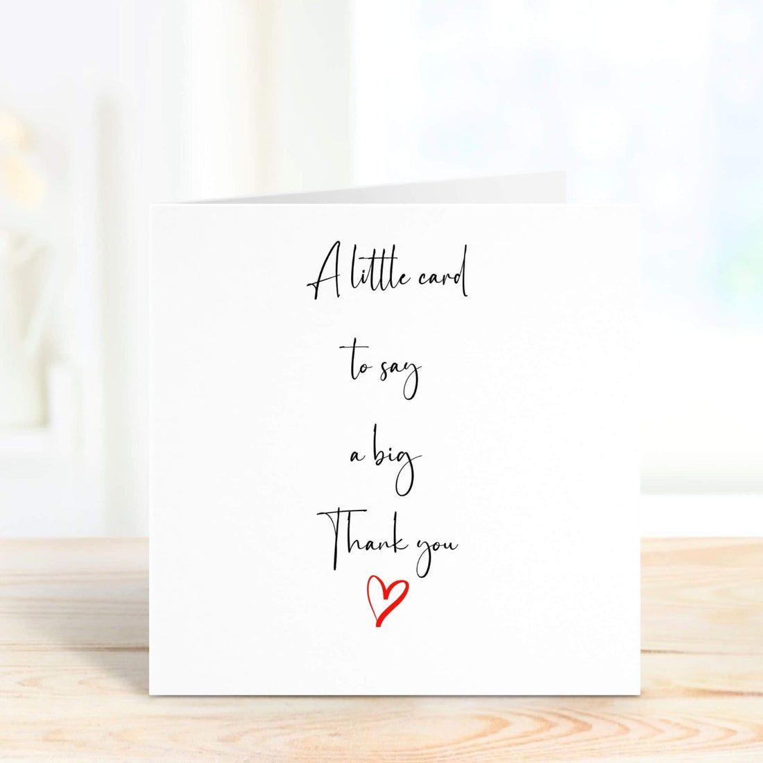 A little card to say a big thank you personalised