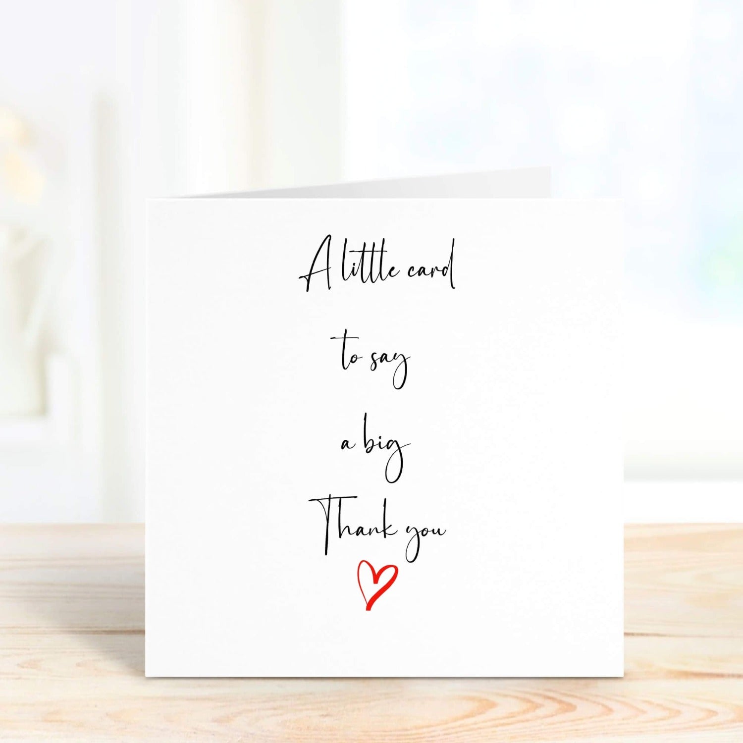 Personalised thank you card simple and elegant