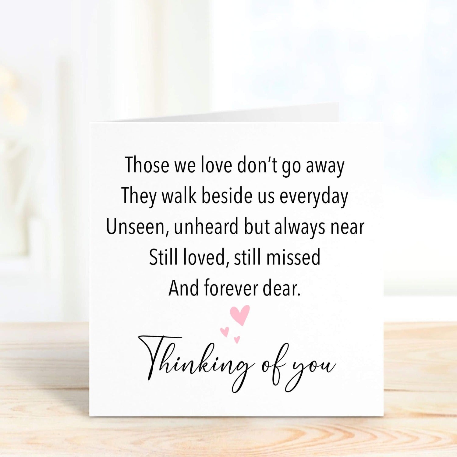 condolence message card