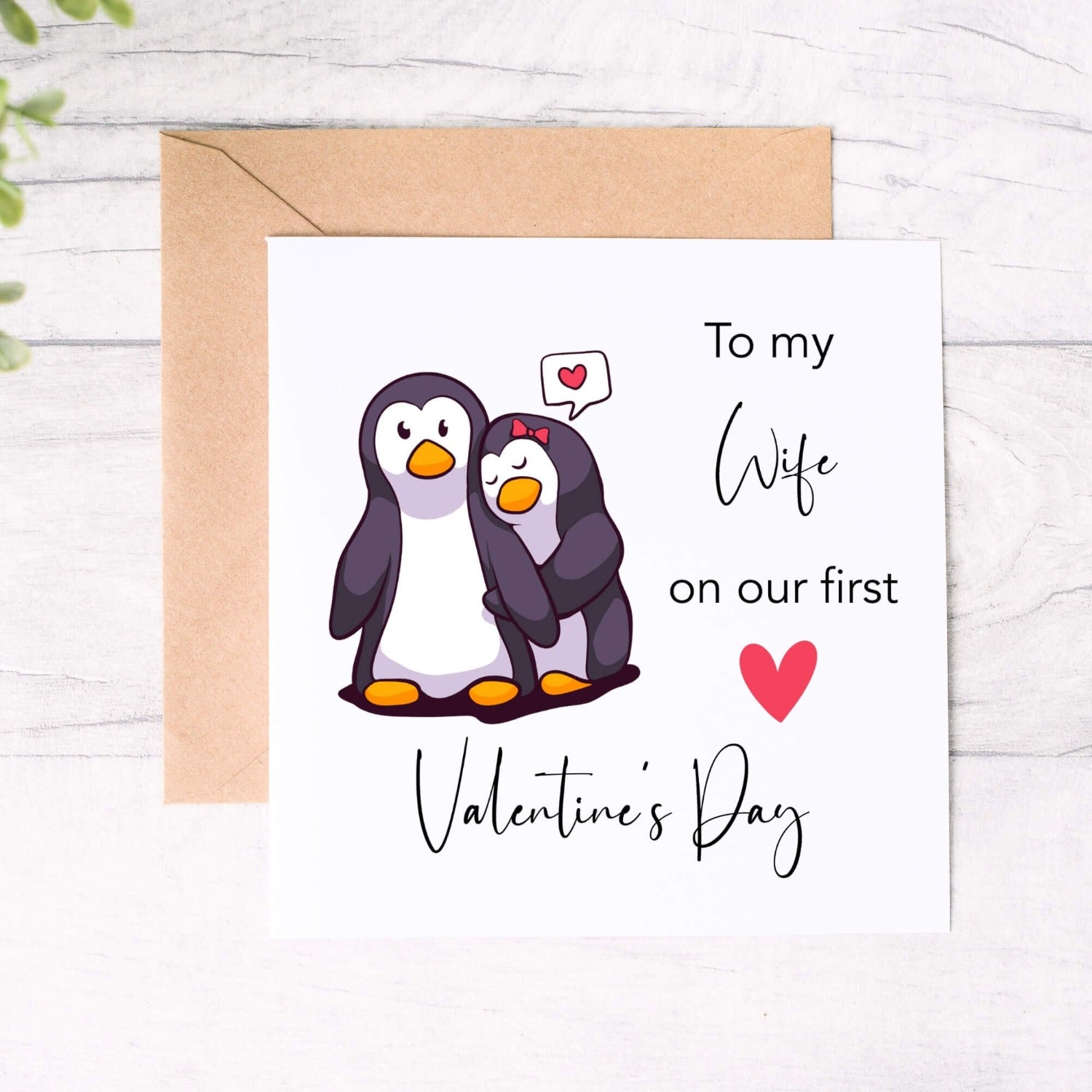 penguin couple card