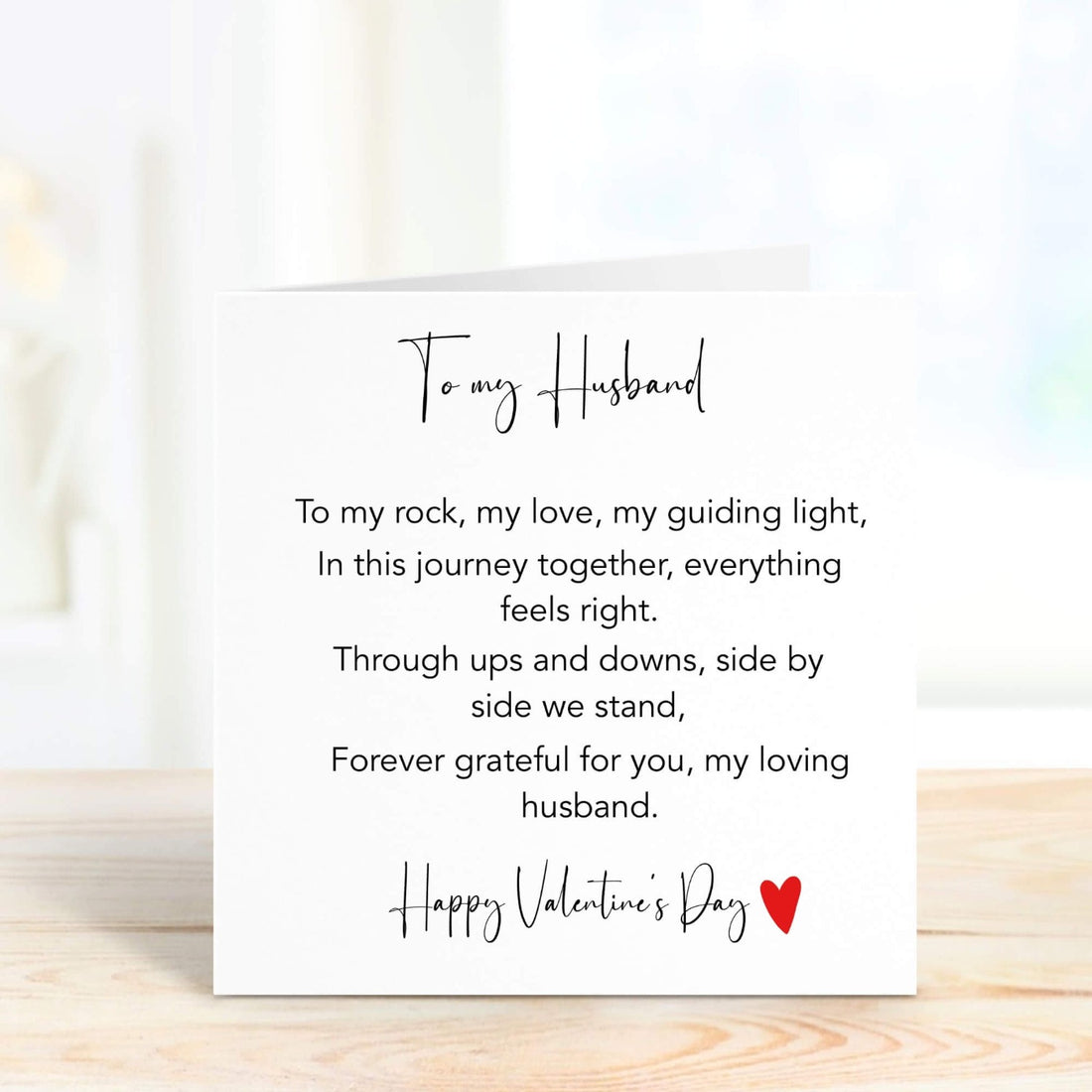to my husband poem personalised valentines day card
