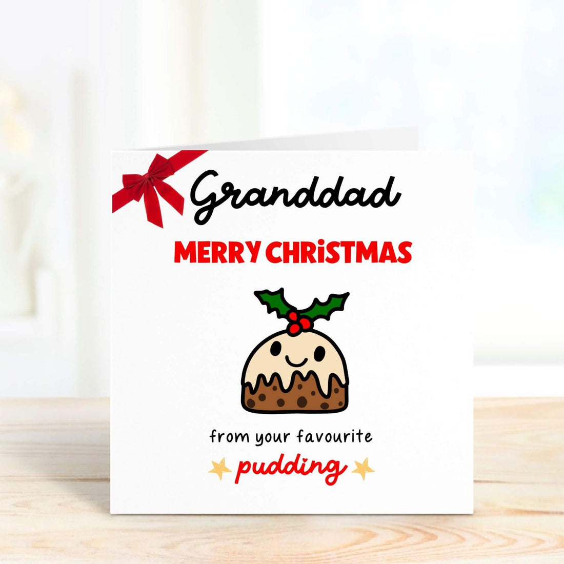 Granddad Merry Christmas from your favourite pudding card