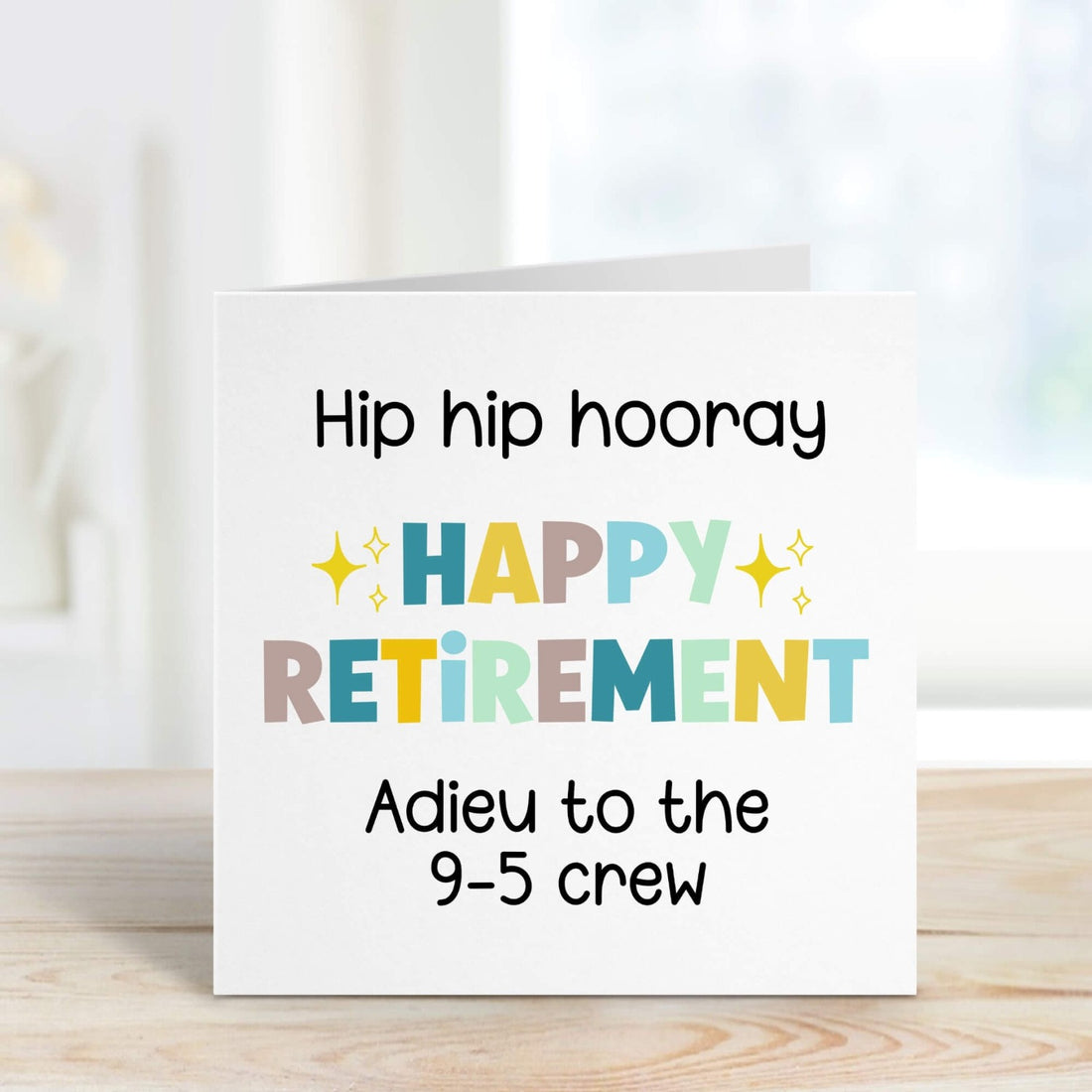 Hip hip hooray happy retirement personalised card