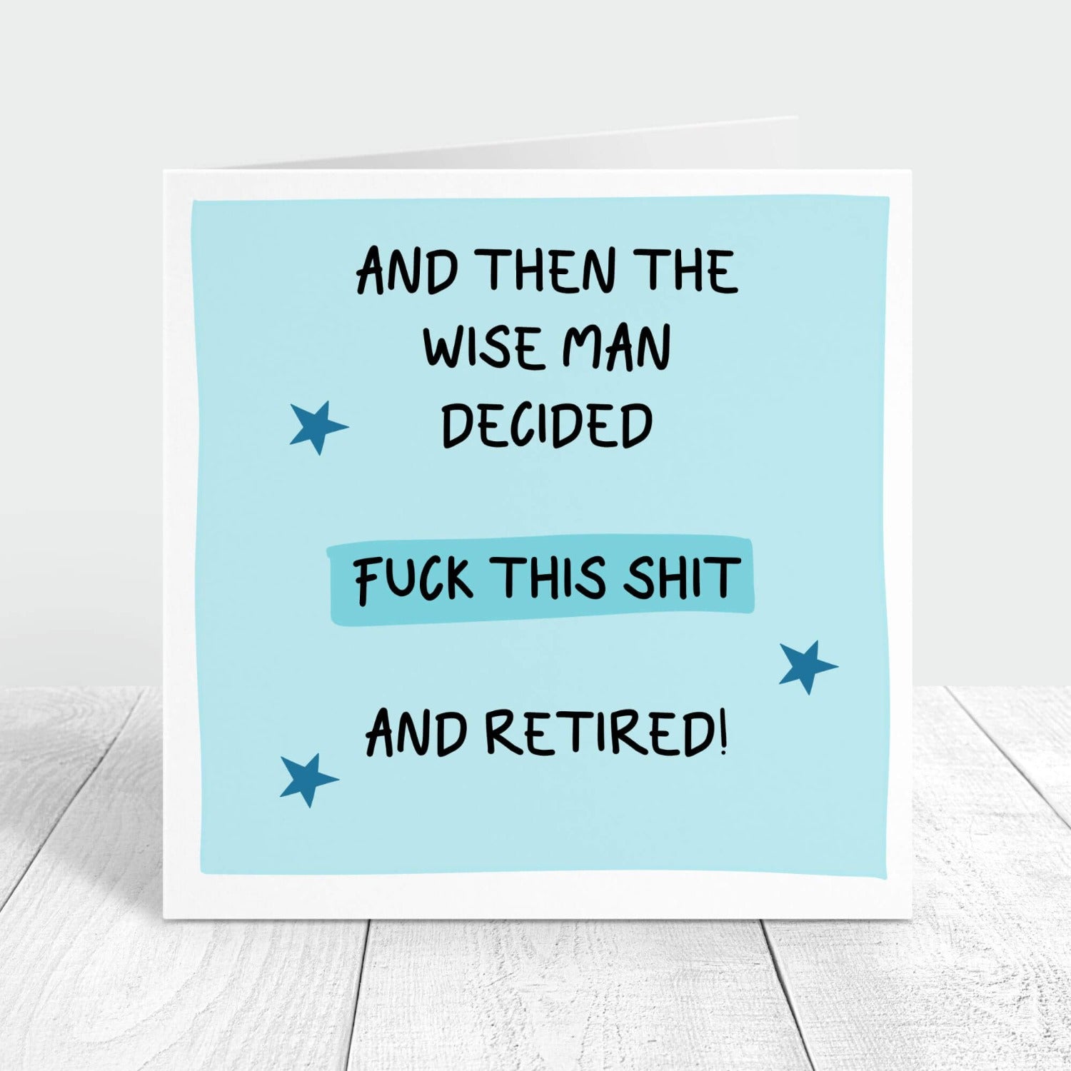 and then a wise man decided fuck this shit and retired personalised card