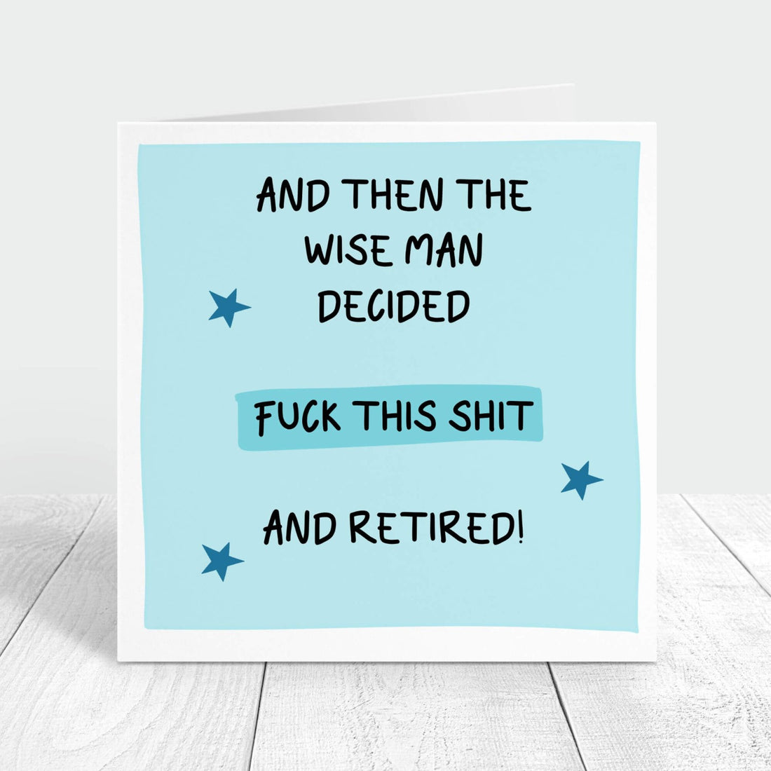 and then a wise man decided fuck this shit and retired personalised card