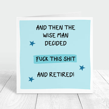 and then a wise man decided fuck this shit and retired personalised card