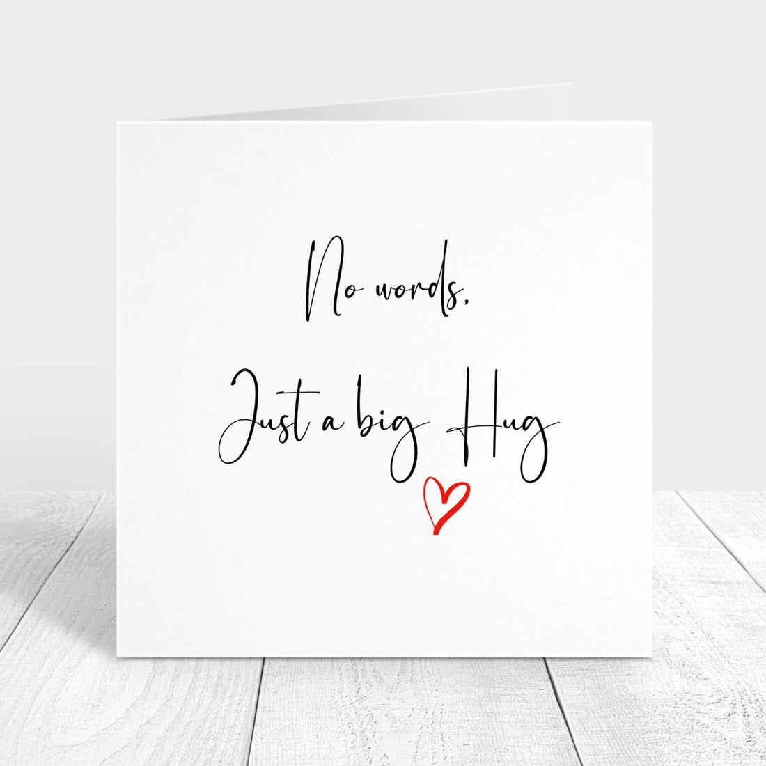 No words just a big hug personalised sympathy card