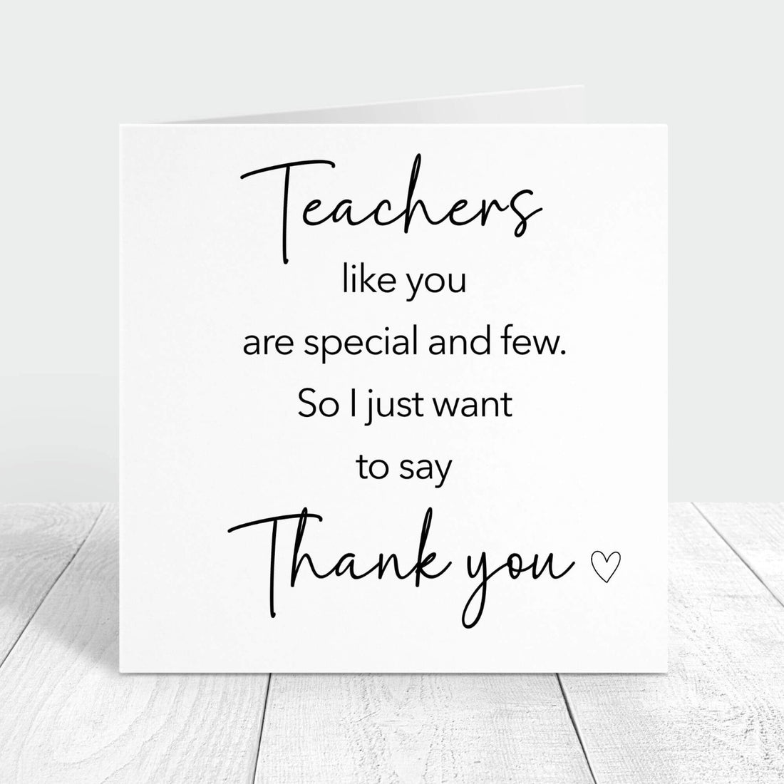 teacher appreciation personalised card