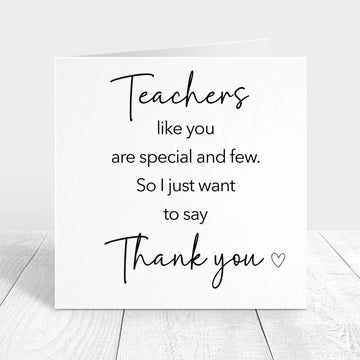 teacher appreciation personalised card
