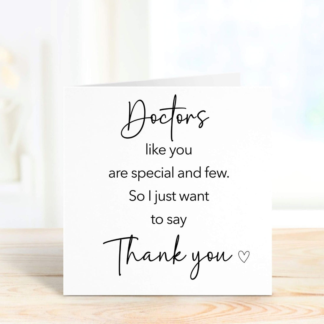 doctors like you are special and few personalised thank you card