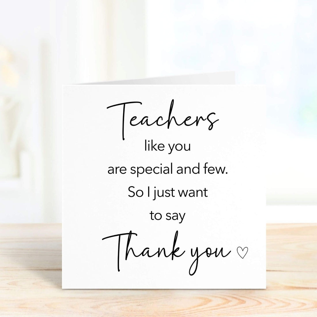 teacher appreciation personalised card