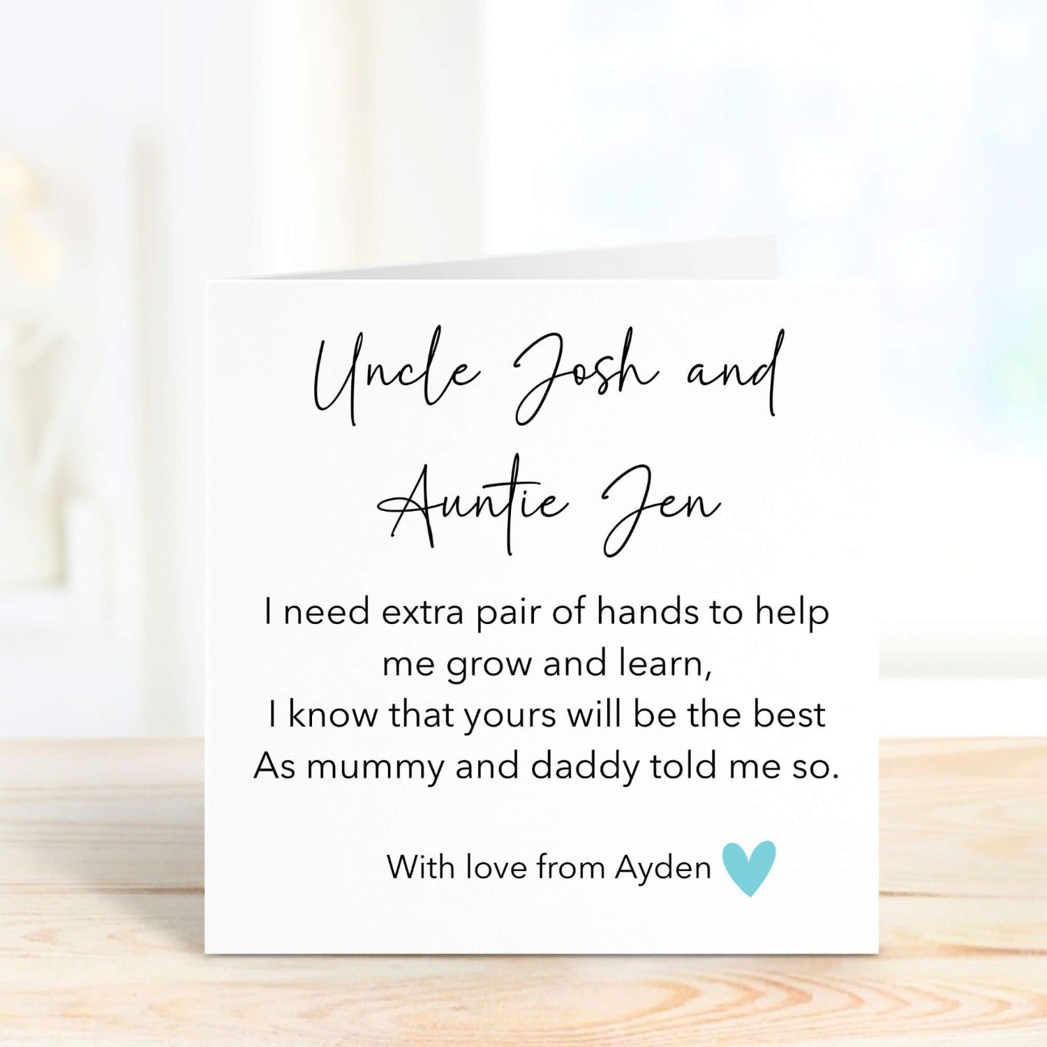 personalised card will you be my godparents