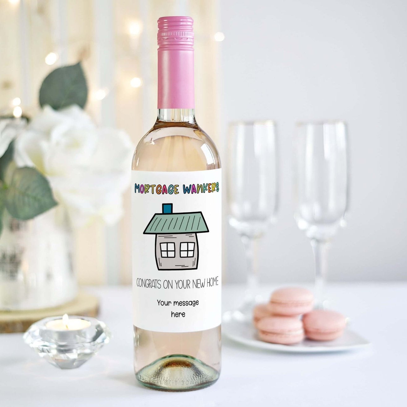 mortgage wankers wine label