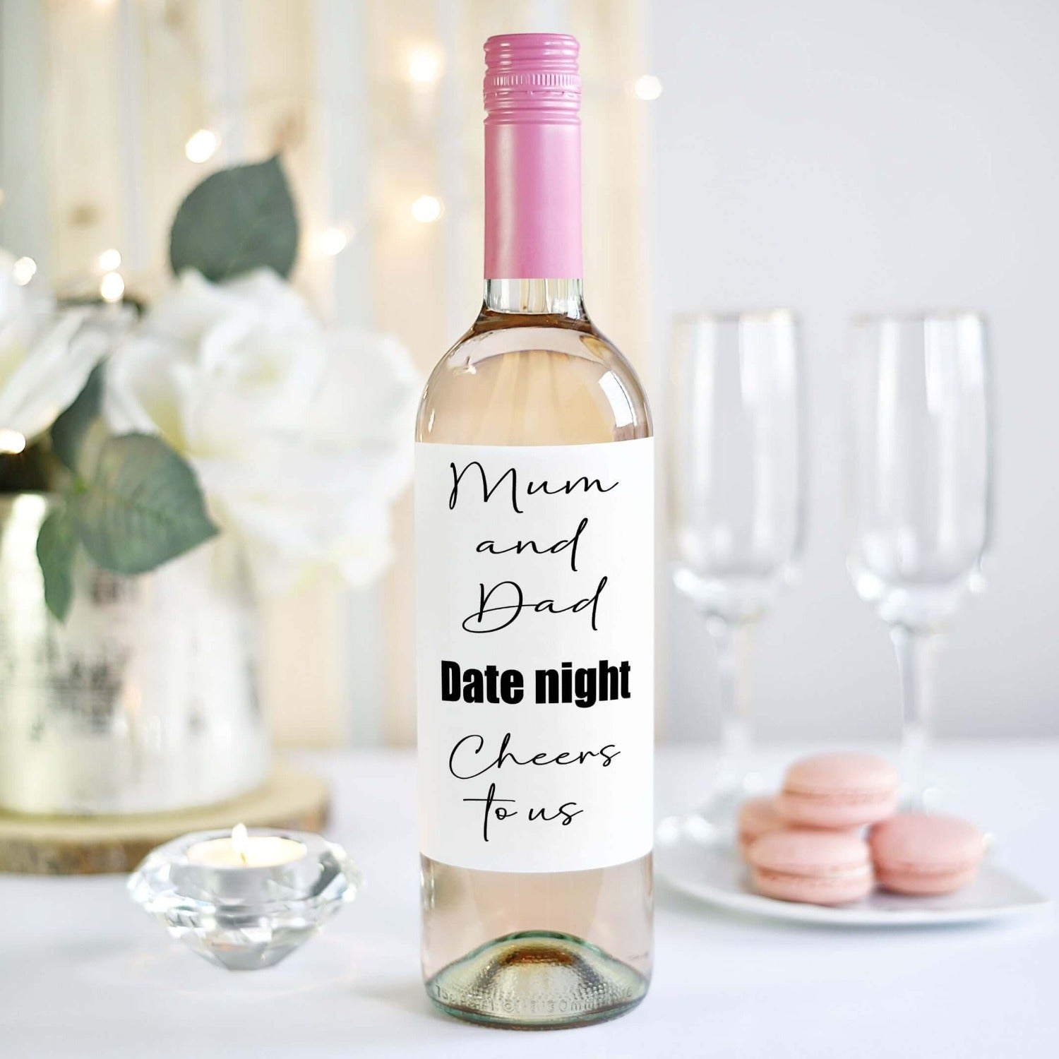 new parents milestones - wine bottle label