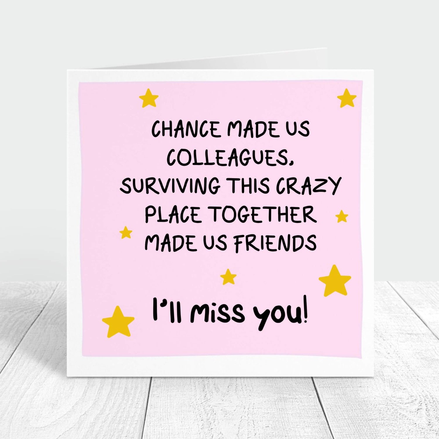 work bestie leaving personalised new job card