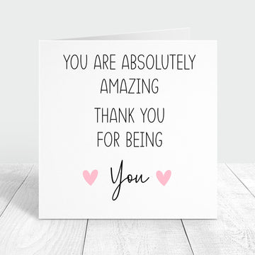 thank you for being you personalised card