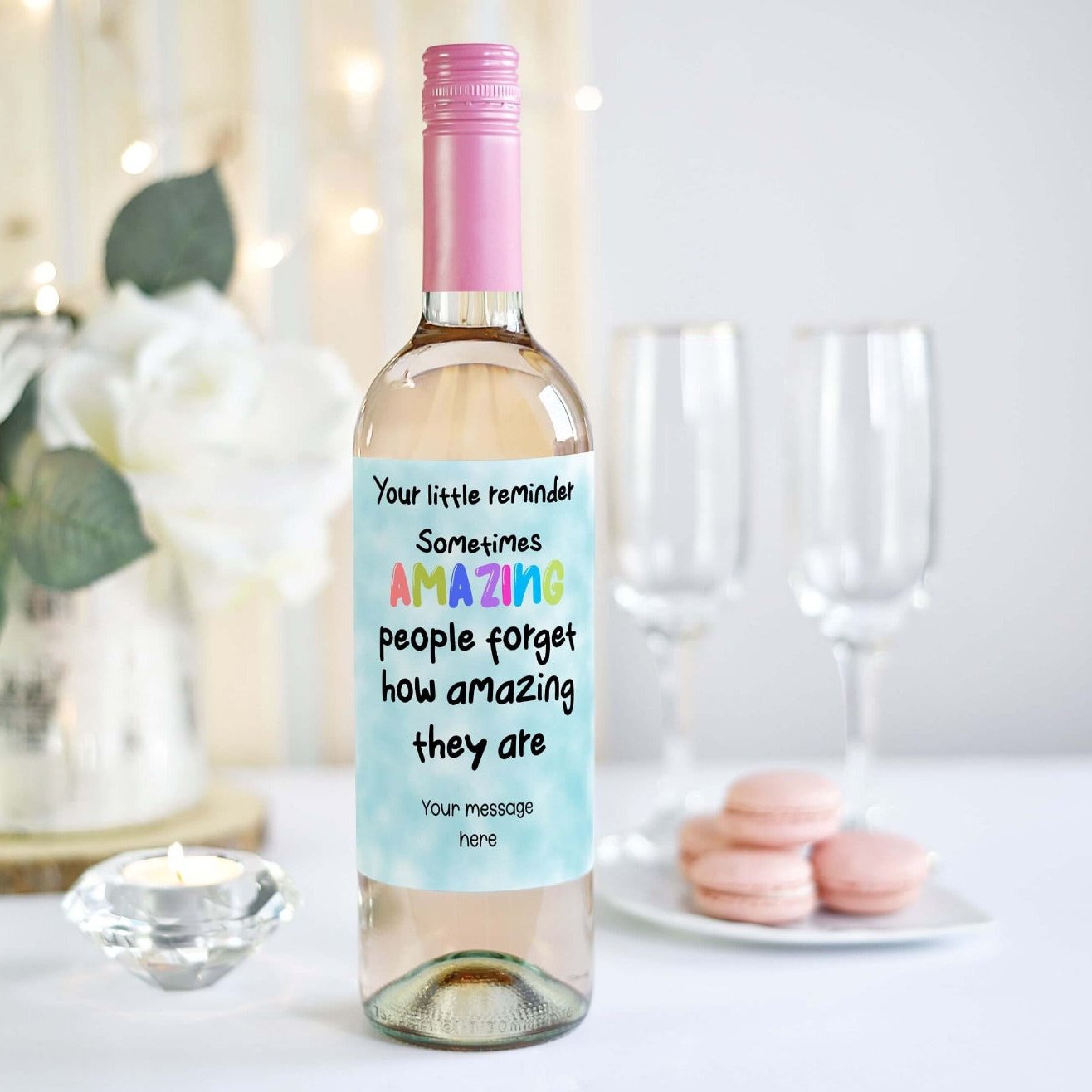 you are amazing personalised wine label